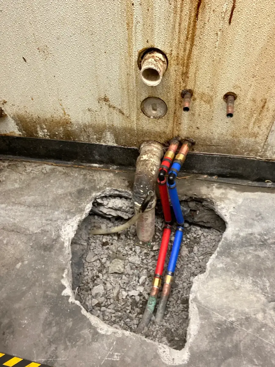 Commercial Slab Repair: Mid-Work