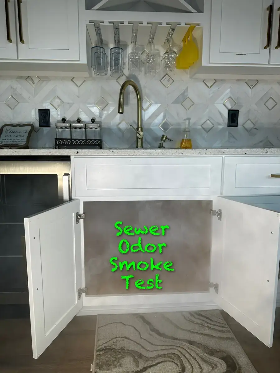 Sewer Odor Smoke Test: Kitchen Sink