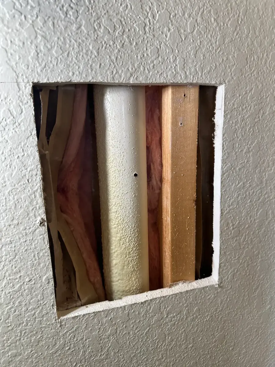Smoke Test Find: Nail Hole Behind Mirror